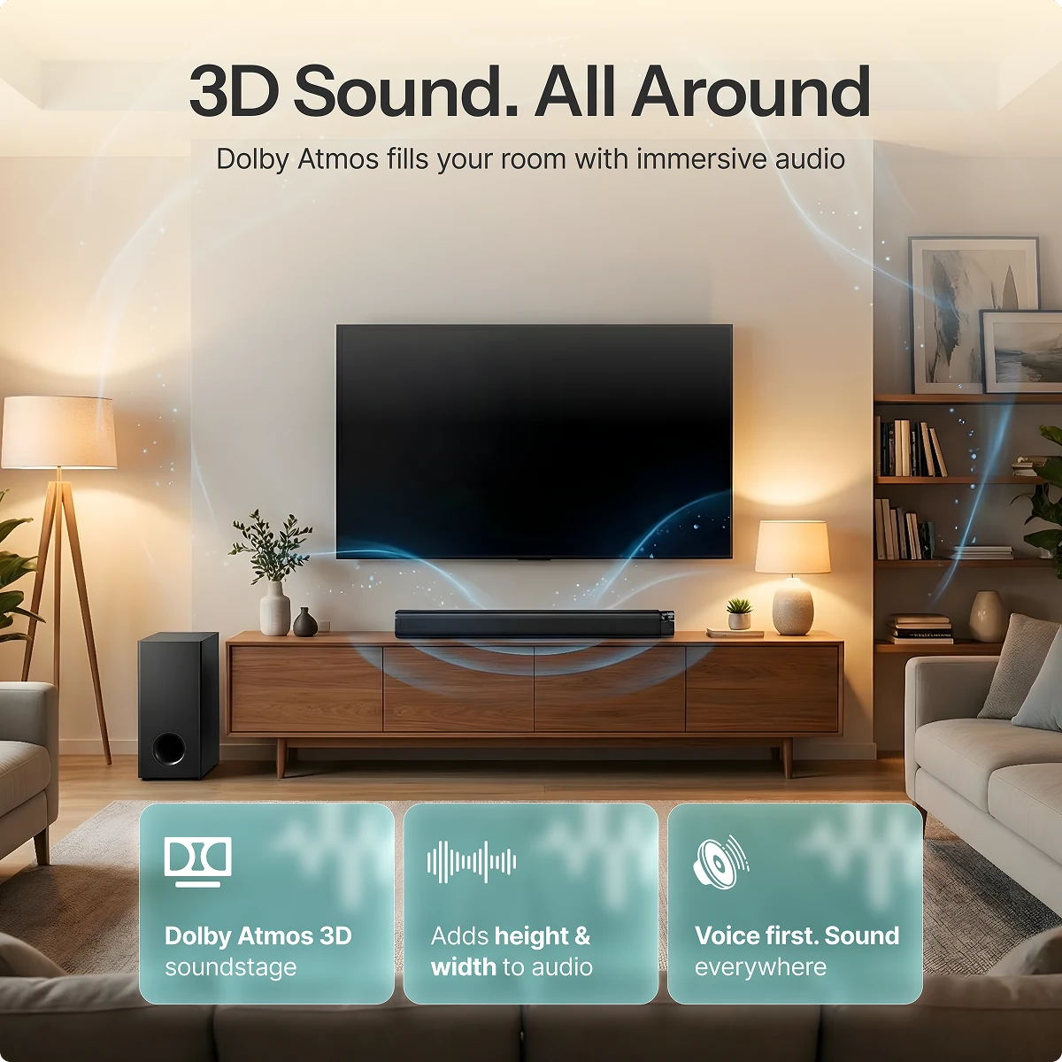Dolby Atmos Soundbar with Subwoofer