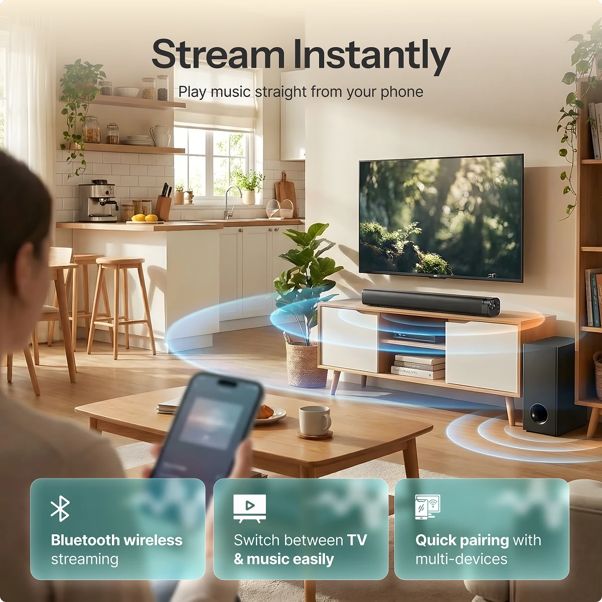 Dolby Atmos Soundbar with Subwoofer