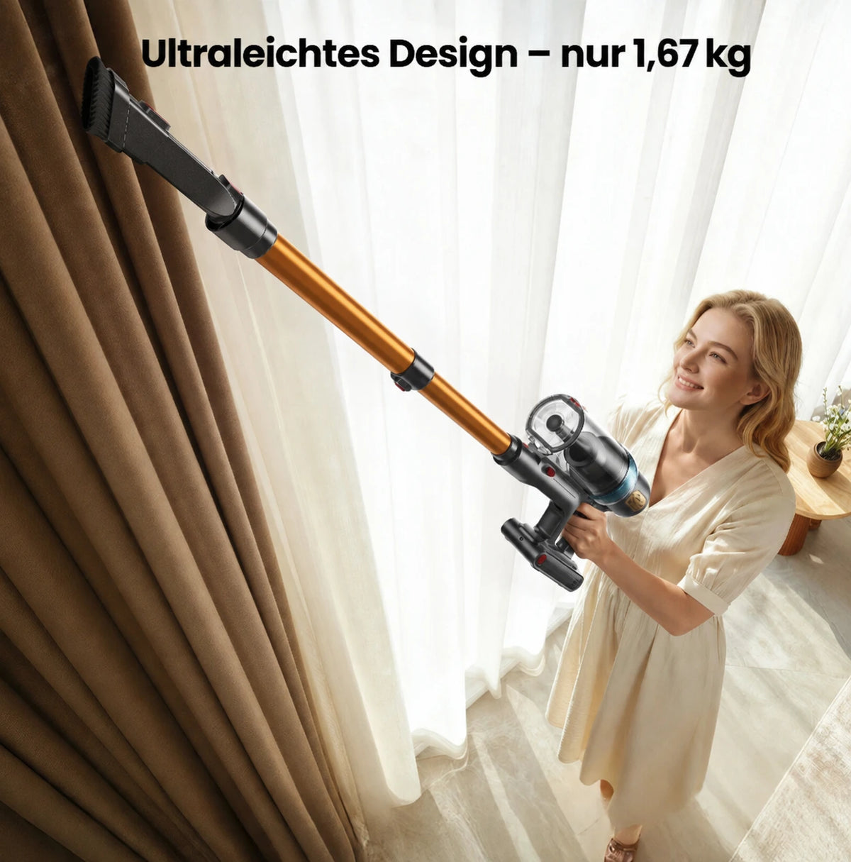 Akku Staubsauger mit 120AW Saugleistung