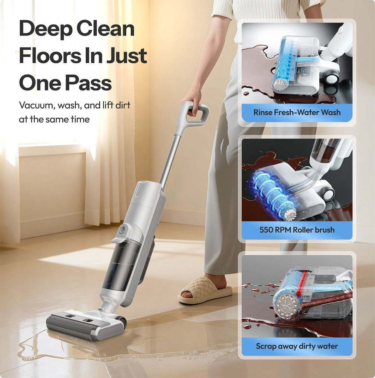 Self-Propelled Wet- & Dry Vacuum with Dual Tanks