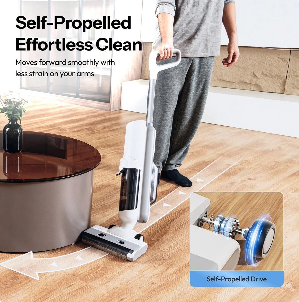 Self-Propelled Wet- & Dry Vacuum with Dual Tanks