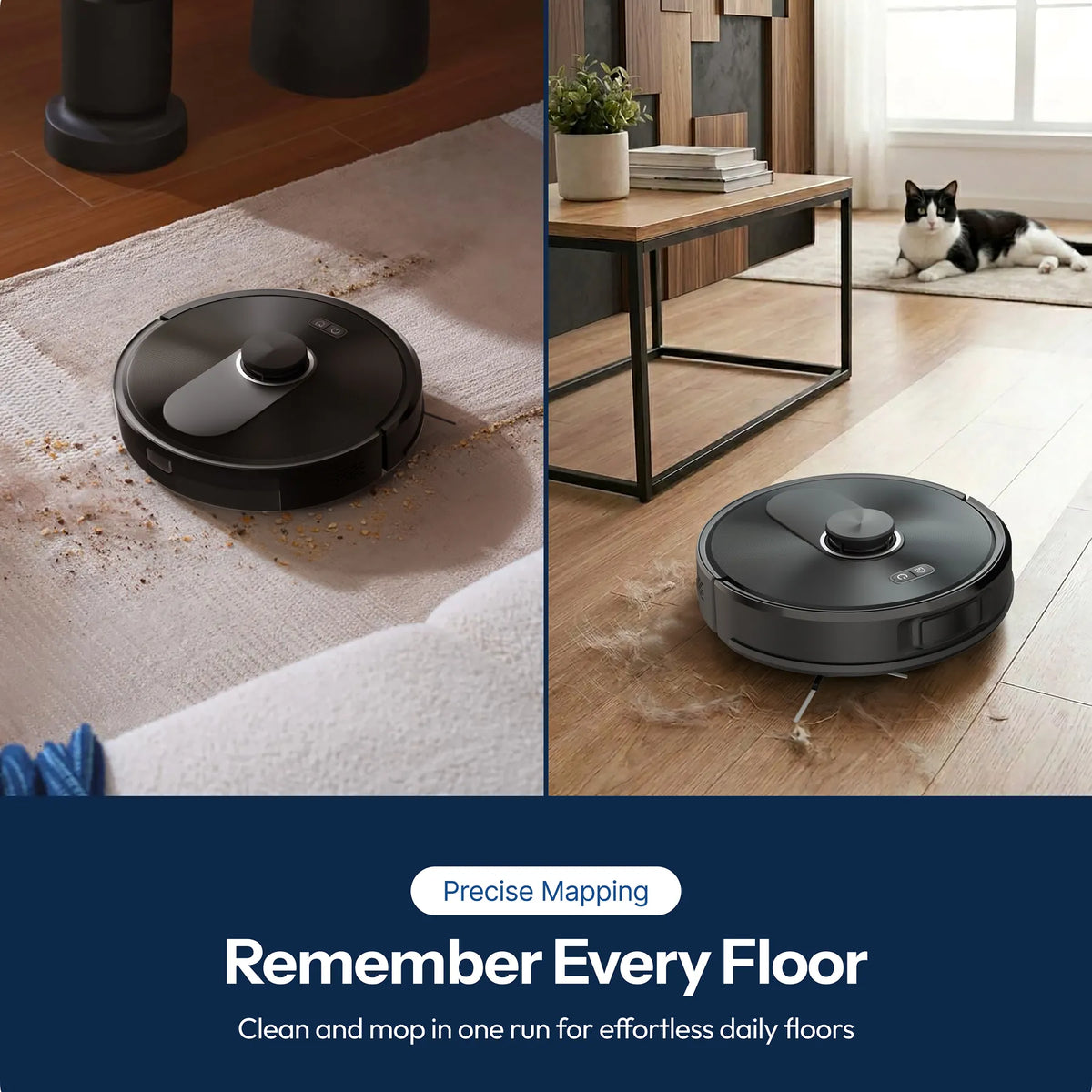 Robot Vacuum with 8,000 Pa, 200-Min Battery, 2-in-1 Vacuum & Mop – Great for Pet Hair