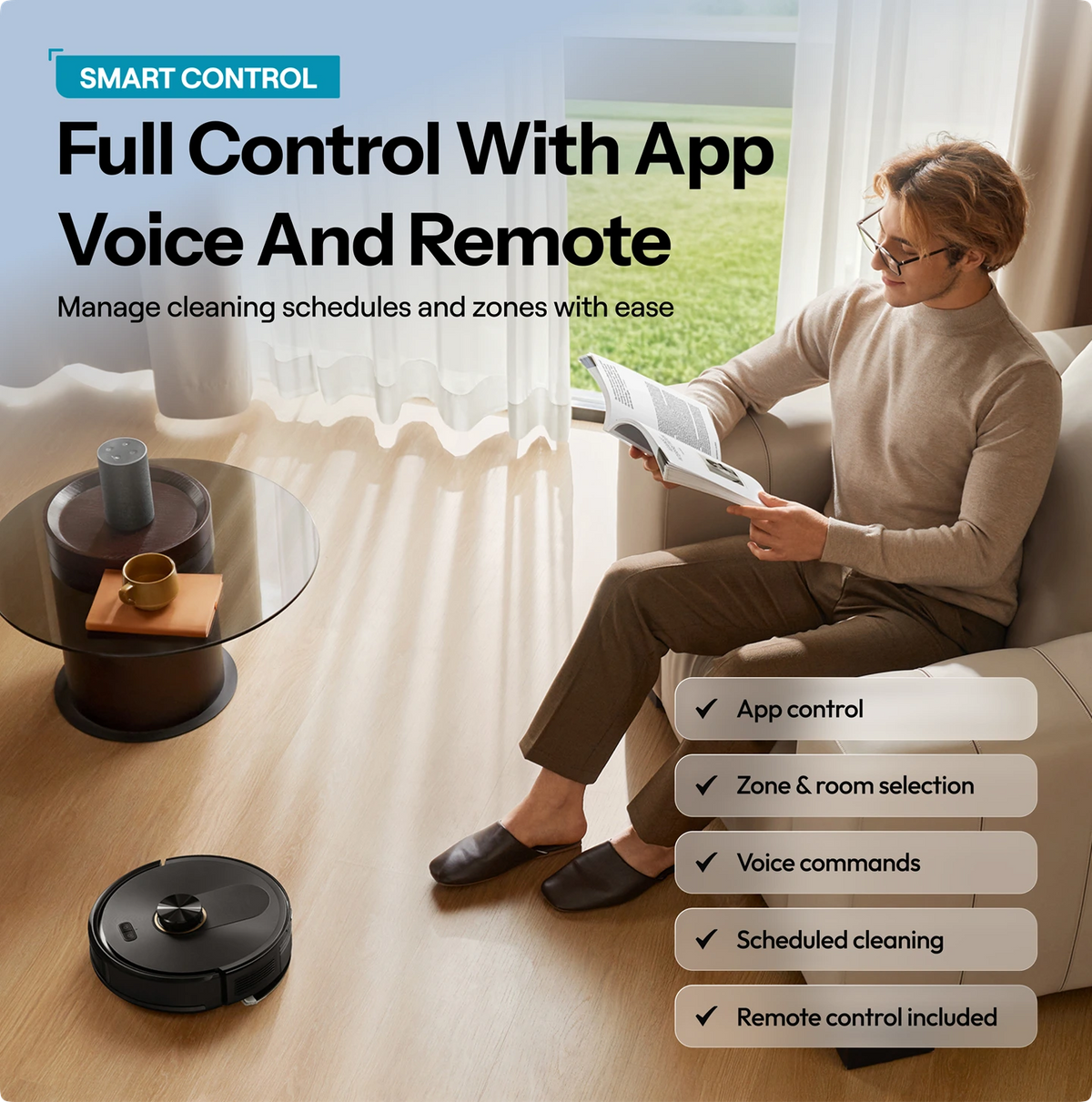 Robot Vacuum with Auto Empty Station, 10000 Pa suction, & LiDAR AI