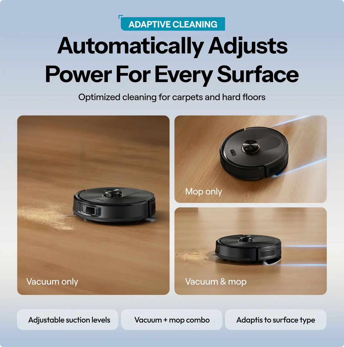 Robot Vacuum with Auto Empty Station, 10000 Pa suction, & LiDAR AI