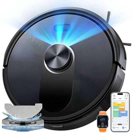 Robot Vacuum with 8,000 Pa, 200-Min Battery, 2-in-1 Vacuum & Mop – Great for Pet Hair