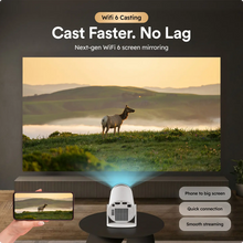 Smart Mini Projector with 1080P, 700 ANSI, WiFi 6