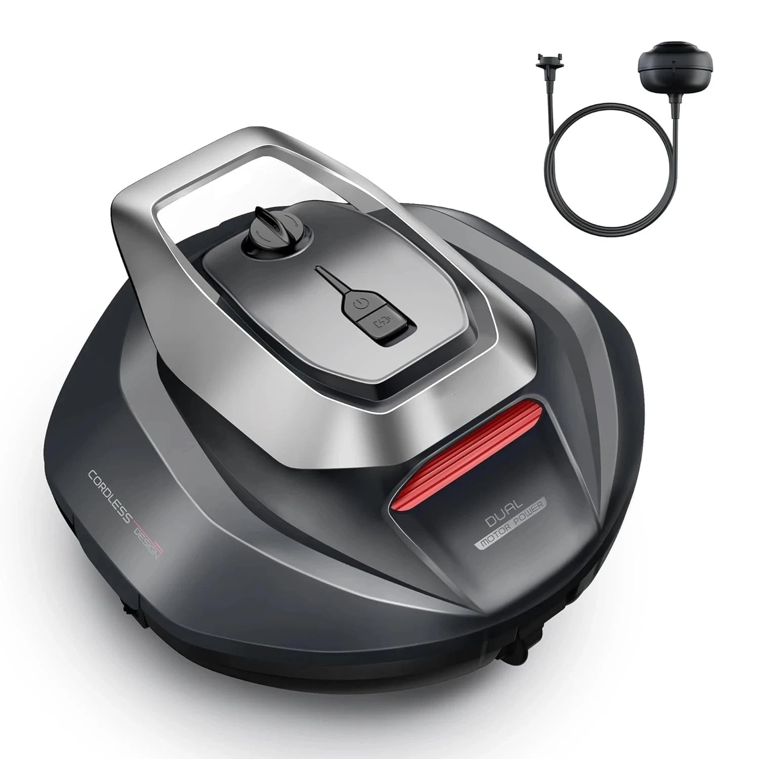 Robotic Pool Cleaner with Dual Motors, 90-Minute Runtime & 80 m² Range
