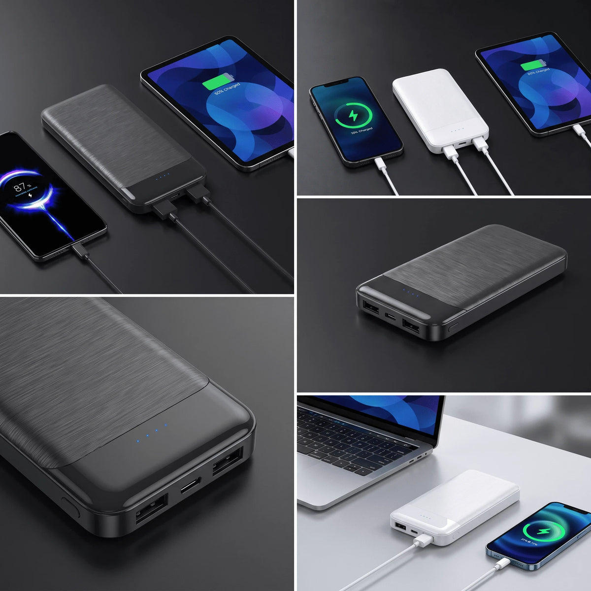 10000mAh Dual Port Portable USB Power Bank