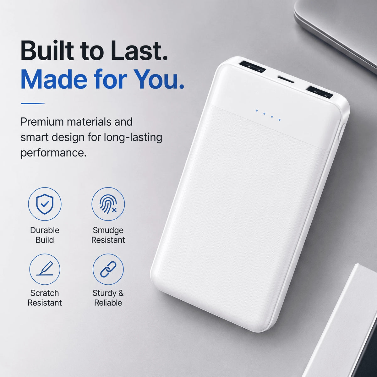 10000mAh Dual Port Portable USB Power Bank