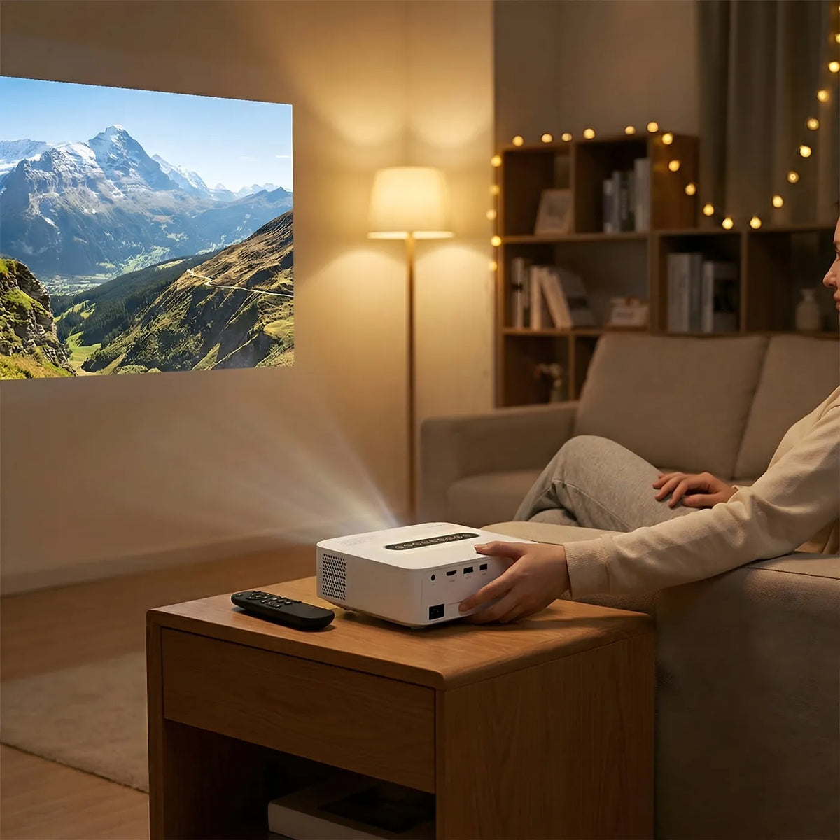4K & 8K Support Projector with 5G WiFi, Bluetooth, 8.000+ Apps & Dolby Sound