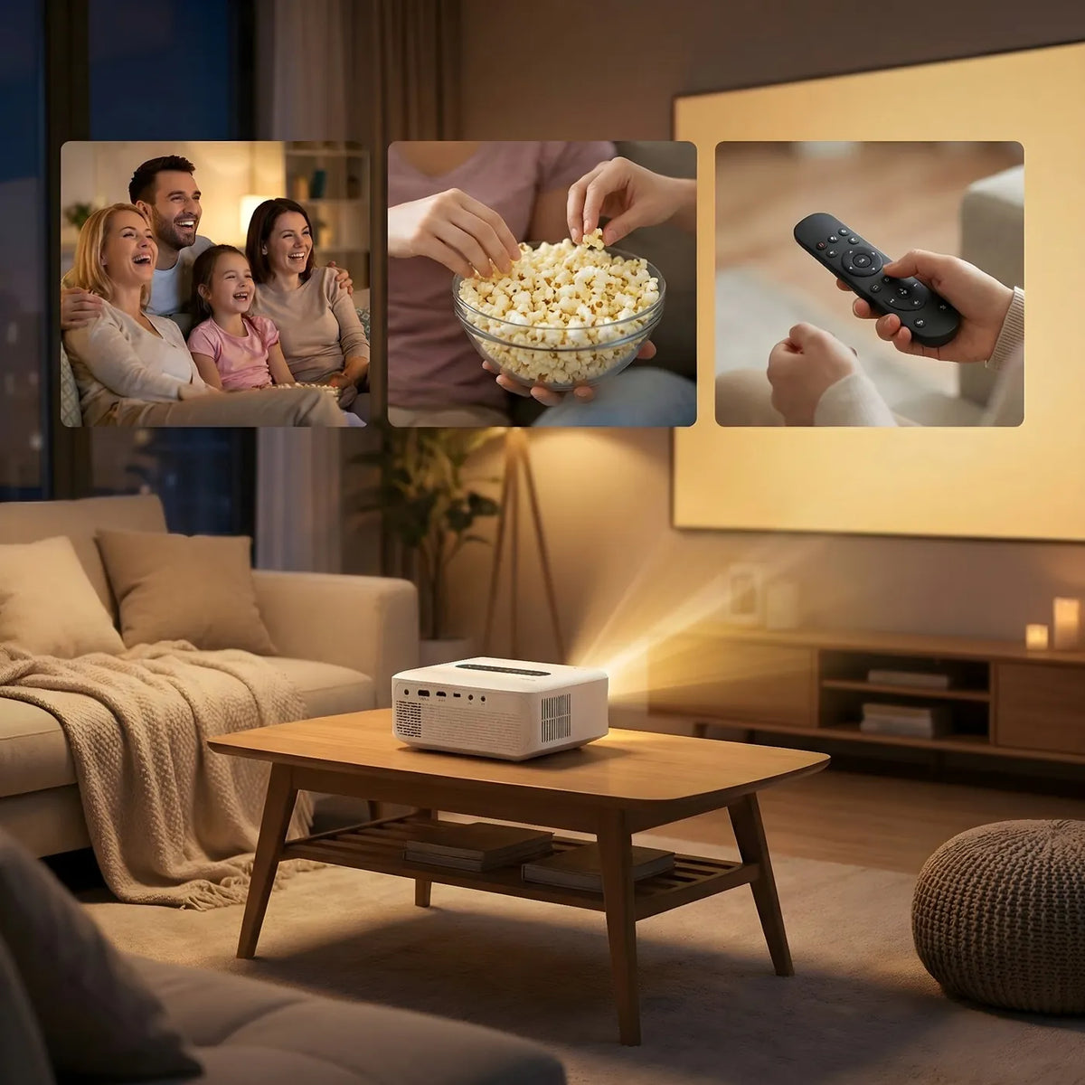 4K & 8K Support Projector with 5G WiFi, Bluetooth, 8.000+ Apps & Dolby Sound