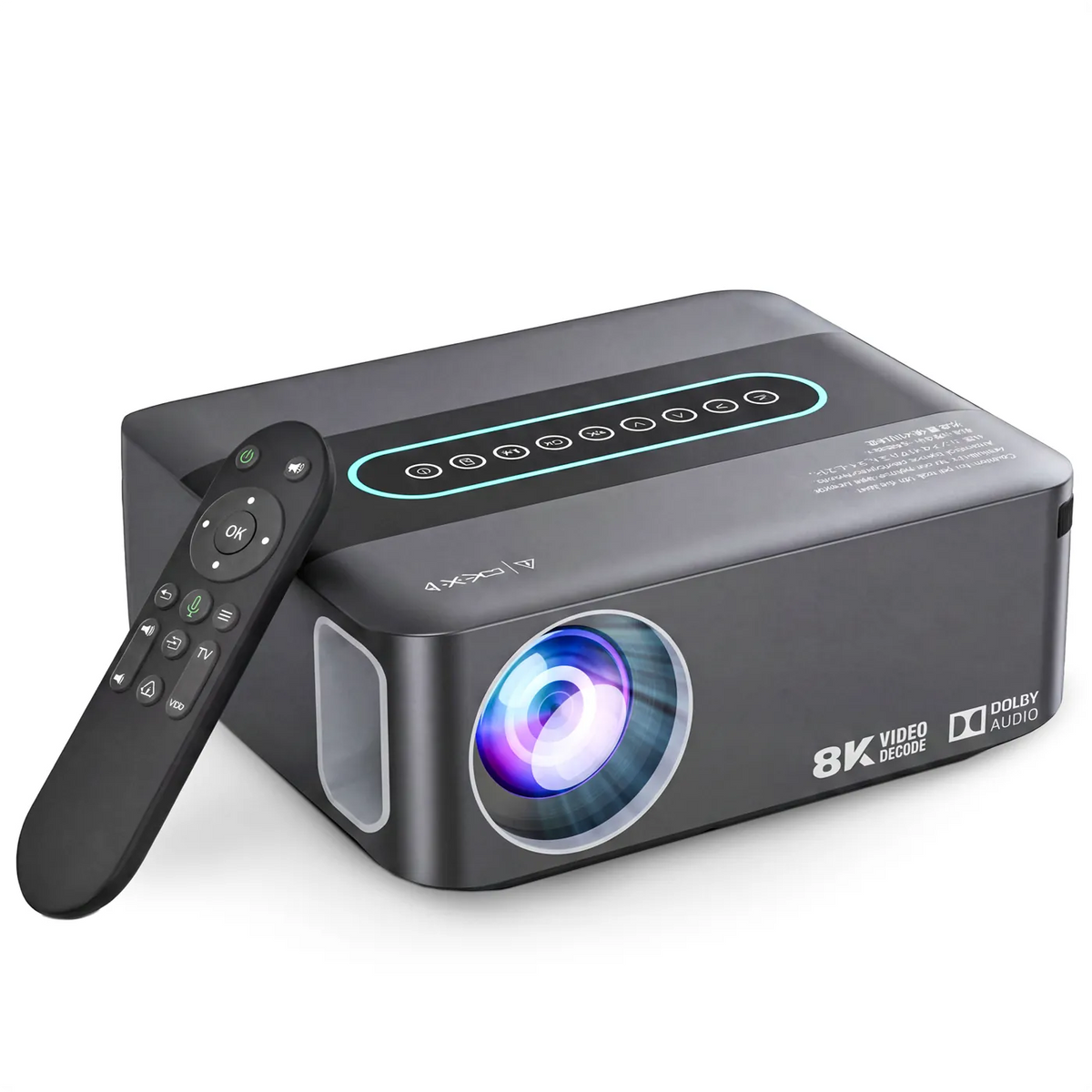 4K & 8K Support Projector with 5G WiFi, Bluetooth, 8.000+ Apps & Dolby Sound