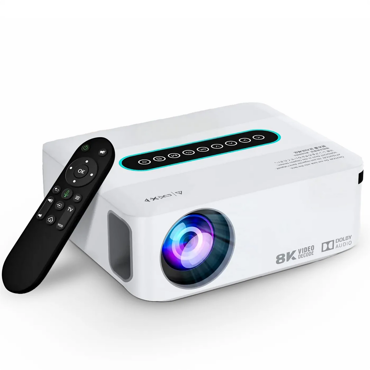 4K & 8K Support Projector with 5G WiFi, Bluetooth, 8.000+ Apps & Dolby Sound