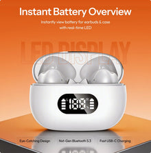 True Wireless In-Ear Earbuds, Bluetooth 5.3, 55 Hour Battery